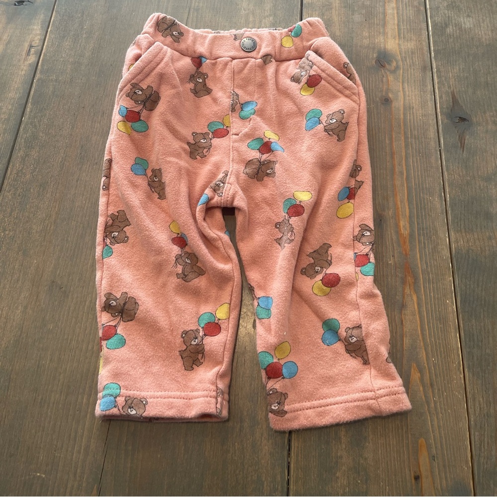 Futafuta Baby Girl’s Multicolored Pink Teddy Bear & Balloons Print Pants 80cm